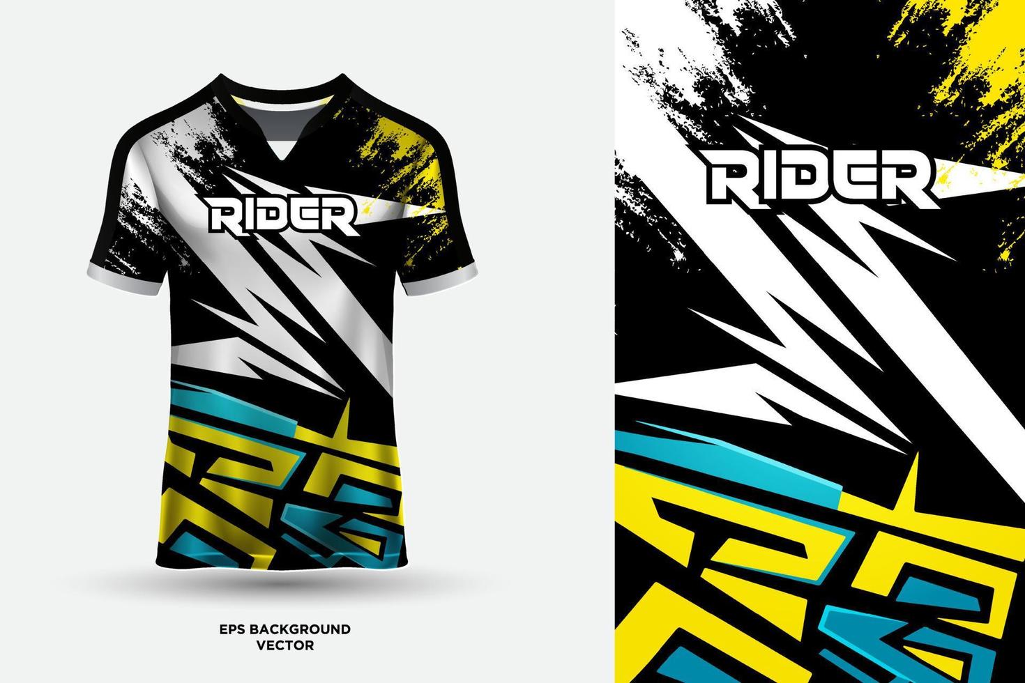 Futuristic T shirt jersey design suitable for sports, racing, soccer, gaming and e sports vector