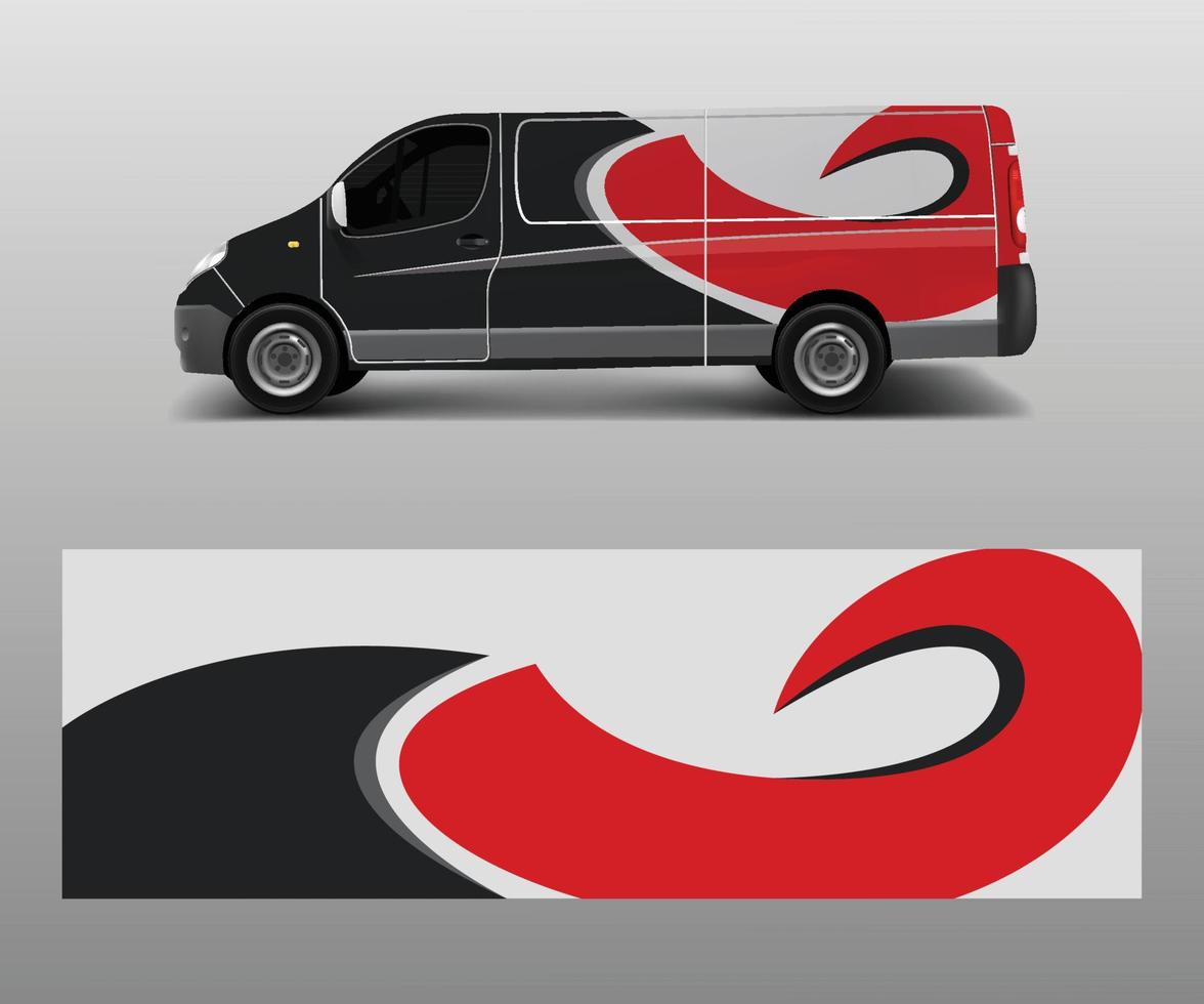 modern simple design for van graphics vinyl wrap template vector