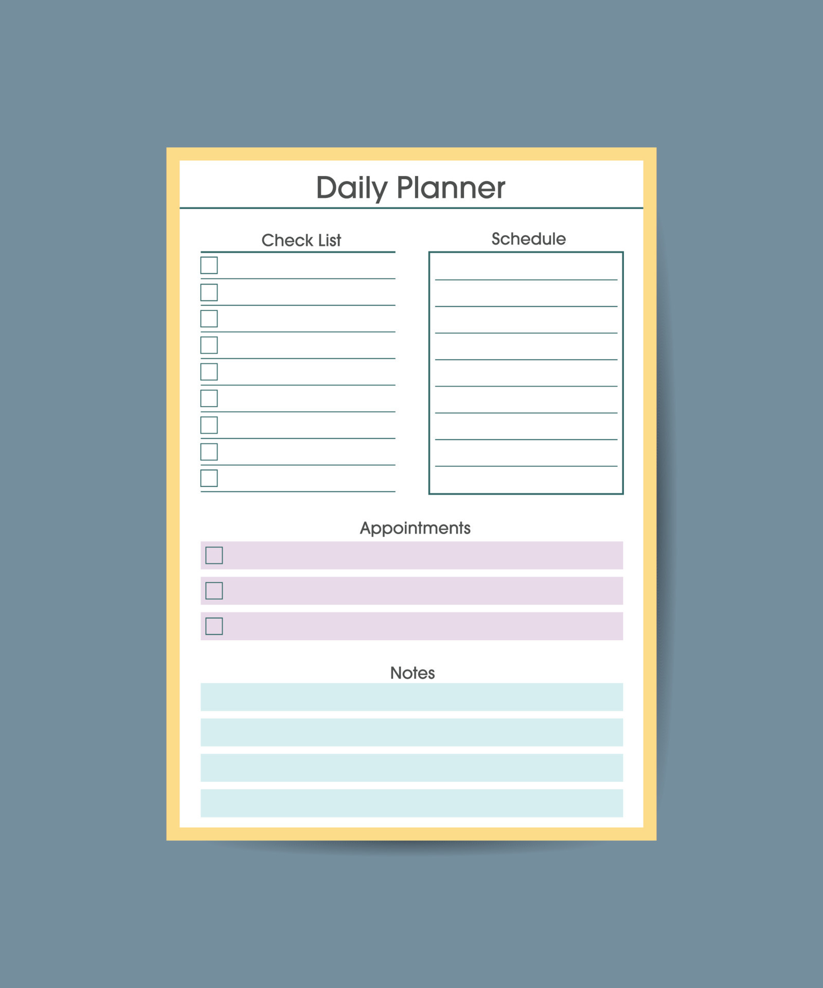 Daily Routine Planner Template Clear And Simple Printable To Do List 