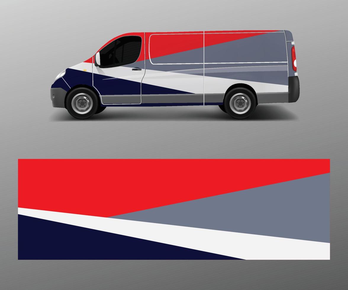 modern simple design for van graphics vinyl wrap template vector