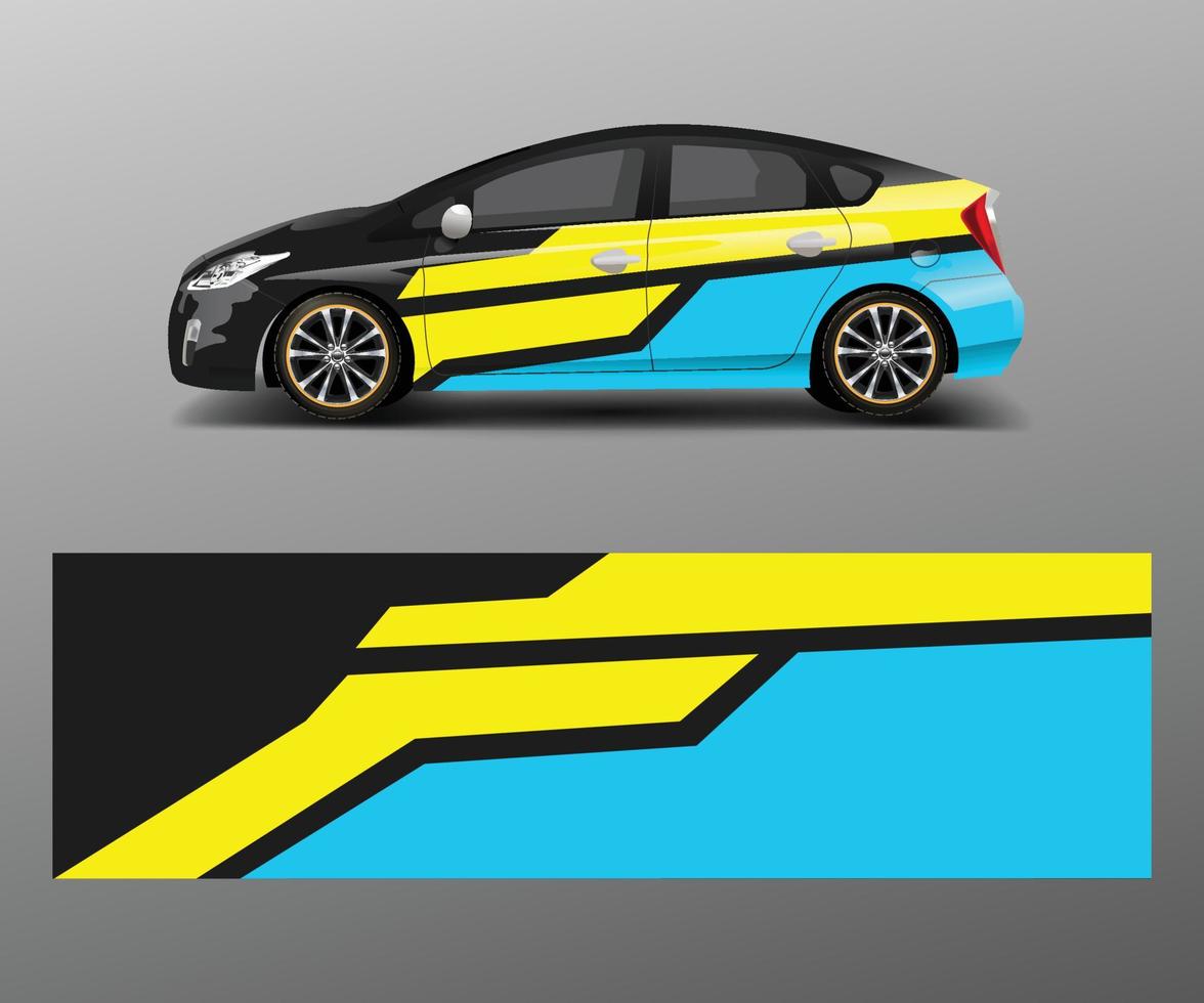 Company branding Car decal wrap design vector. Graphic abstract shapes designs company car vector