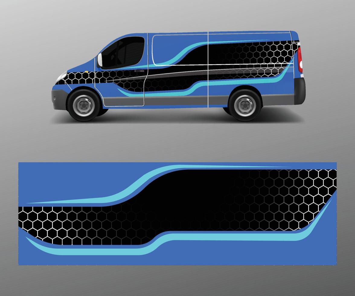 Diseños de calcomanías para automóviles. vector de plantilla de diseños de envoltura.