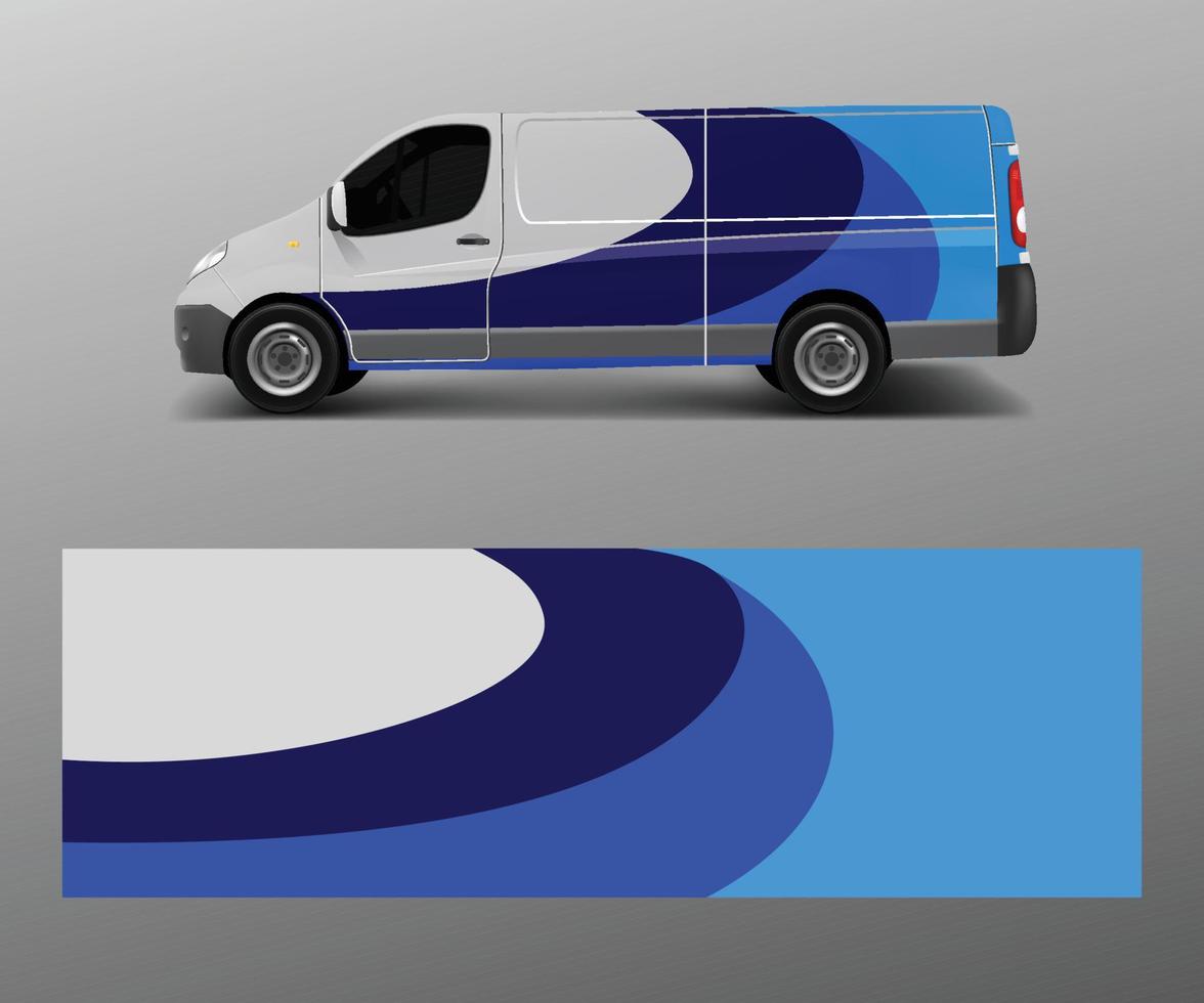 modern simple design for van graphics vinyl wrap template vector