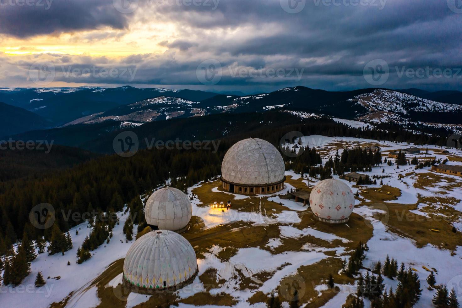 Pamir - abandoned secret Army radar station. In the Carpathians, on the border with Romania photo