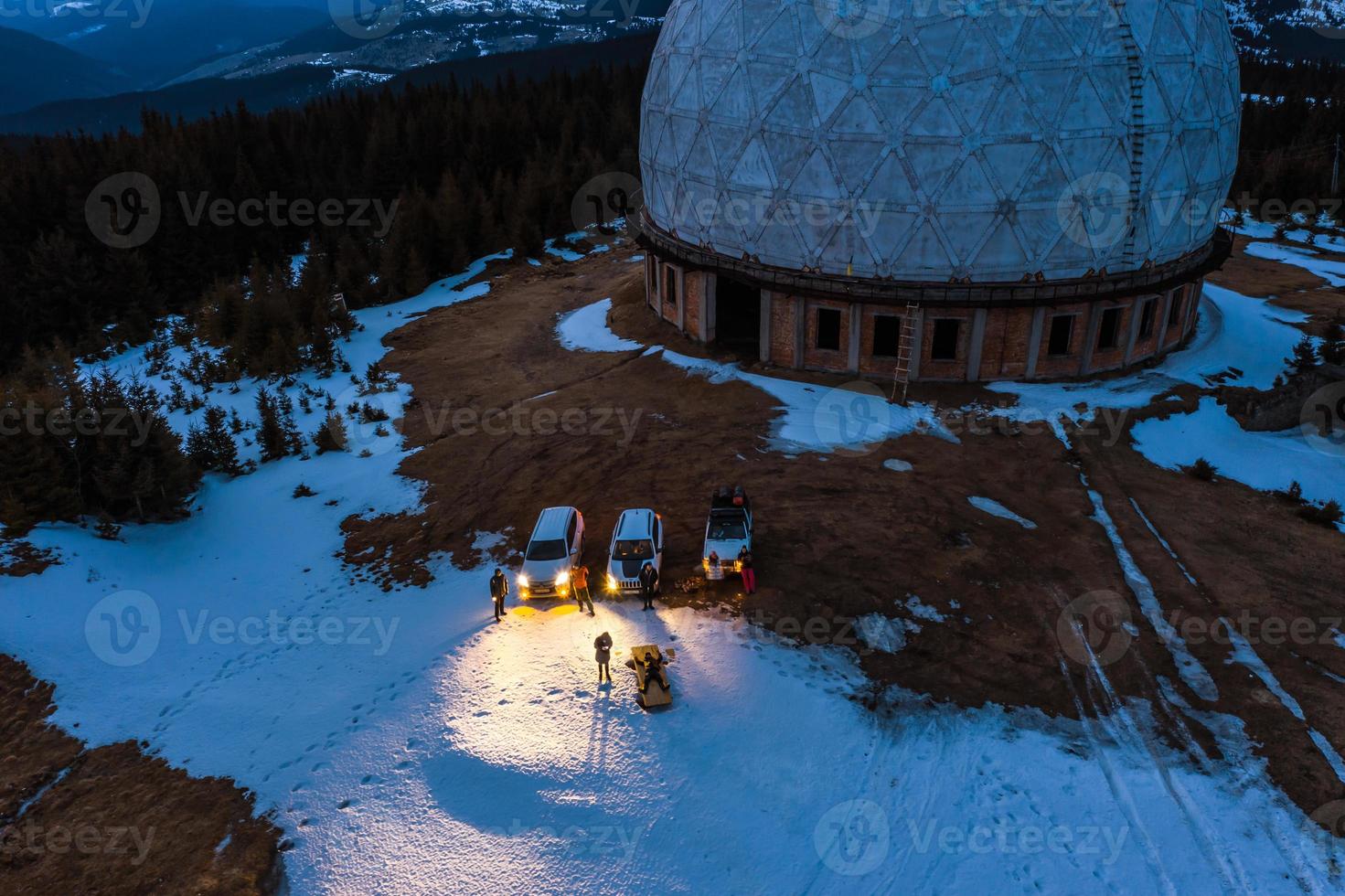 Pamir - abandoned secret Army radar station. In the Carpathians, on the border with Romania photo