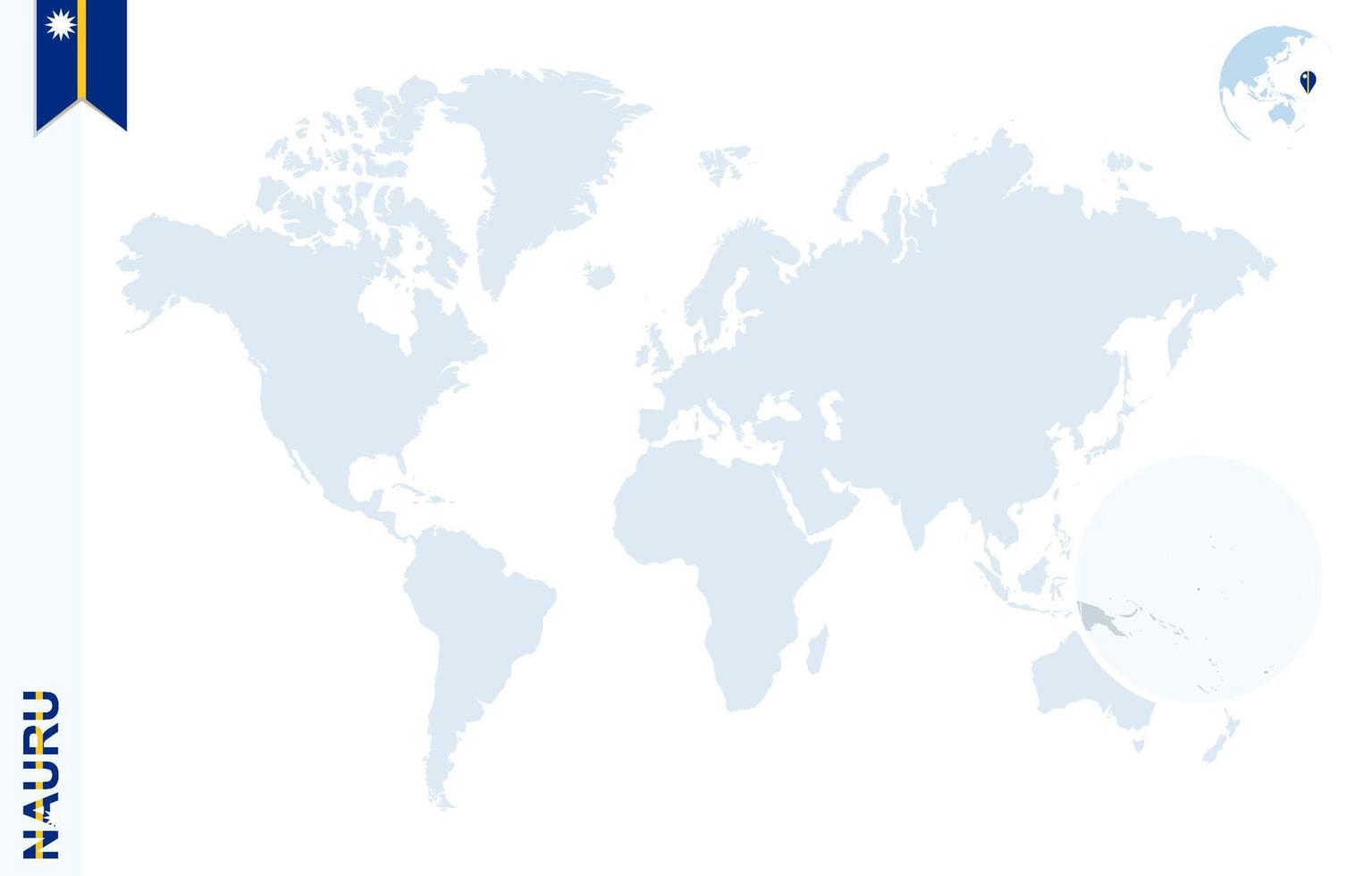 Blue world map with magnifying on Portugal. 11494921 Vector Art at