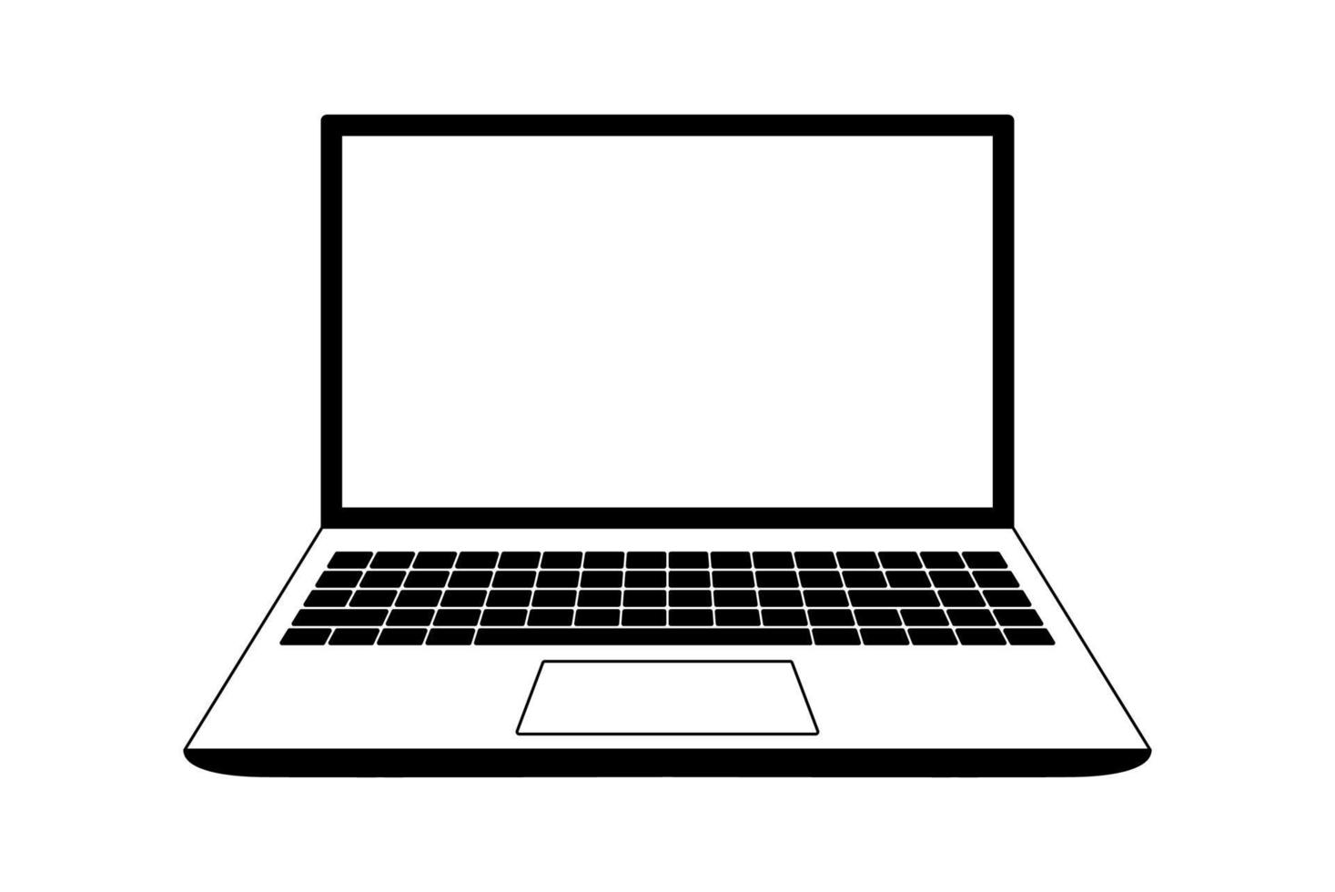 Laptop vector illustration line icon isolated on white background