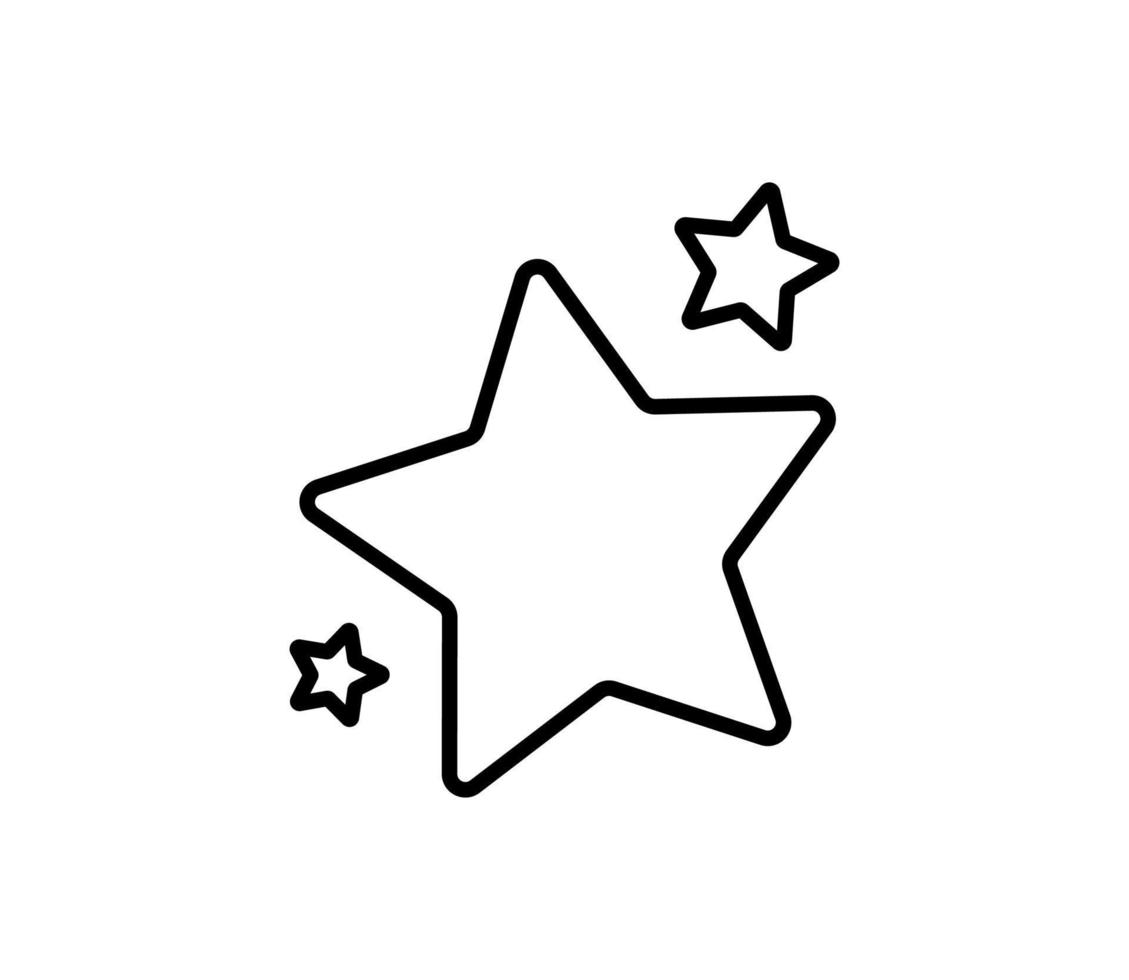 star icon line style. Star line icon. Feedback rating sign. Customer satisfaction symbol. Quality design flat app element. vector