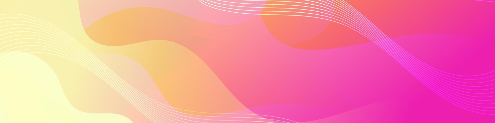 plantilla de banner de onda fluida colorida abstracta vector