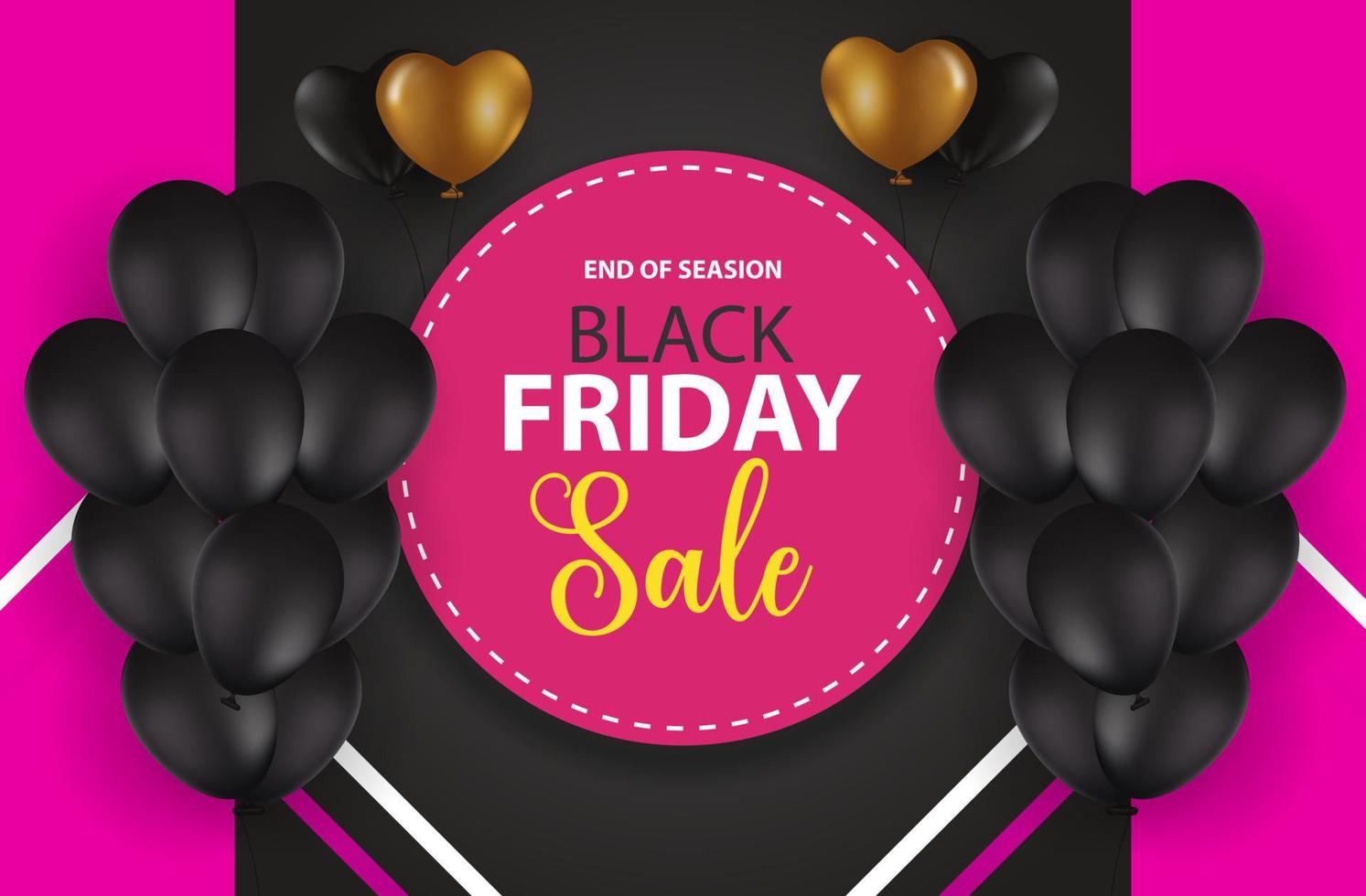 Black Friday sale promotion poster banner layout design template vector