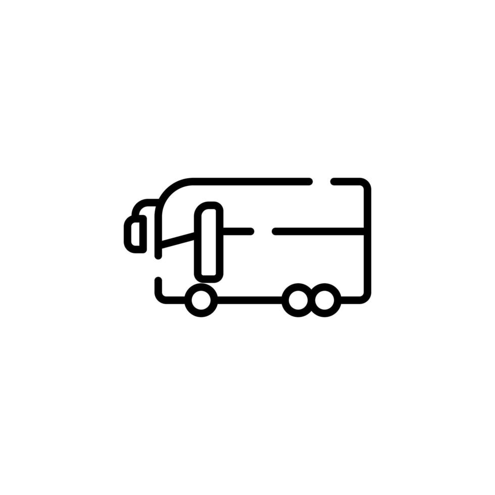Bus, Autobus, Public, Transportation Dotted Line Icon Vector Illustration Logo Template. Suitable For Many Purposes.