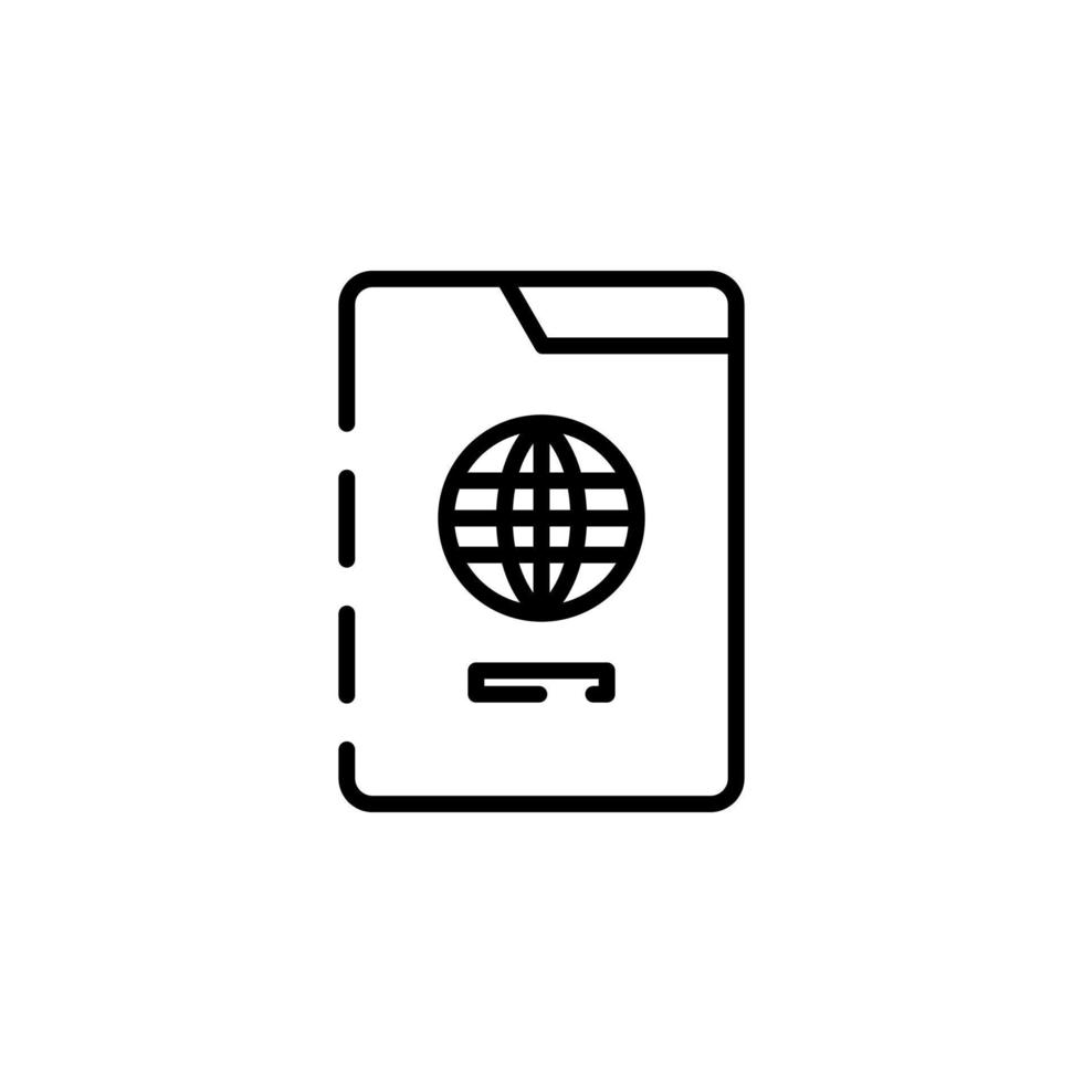 Passport, Travel, Business Dotted Line Icon Vector Illustration Logo Template. Suitable For Many Purposes.