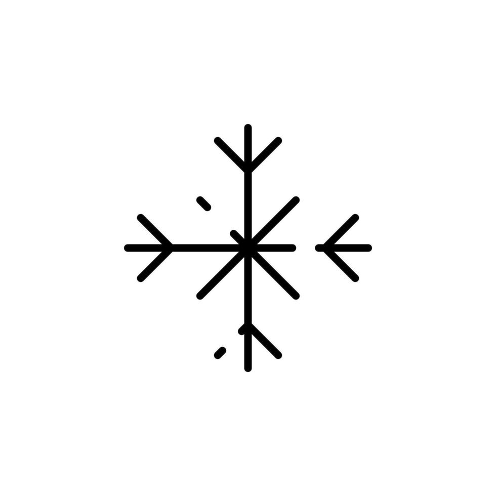 Winter, Snowfall, Snow, Snowflake Dotted Line Icon Vector Illustration Logo Template. Suitable For Many Purposes.