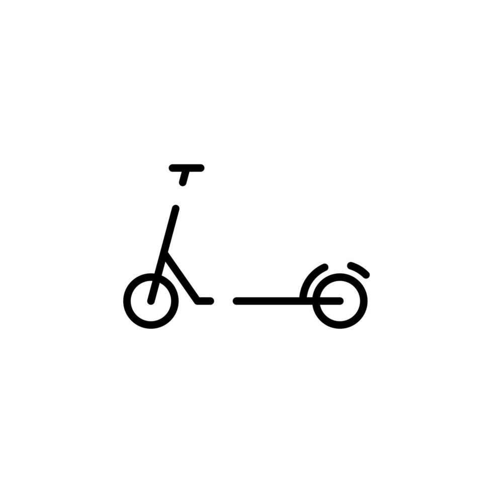Scooter, Kick Scooter Dotted Line Icon Vector Illustration Logo Template. Suitable For Many Purposes.
