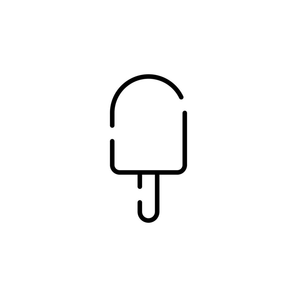 helado, postre, plantilla de logotipo de ilustración de vector de icono de línea punteada dulce. adecuado para muchos propósitos.