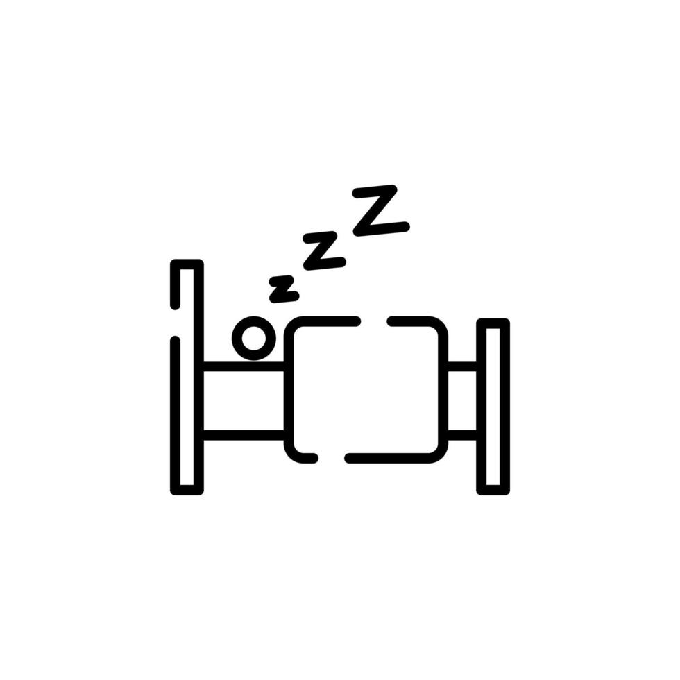 dormir, siesta, noche línea punteada icono vector ilustración logotipo plantilla. adecuado para muchos propósitos.