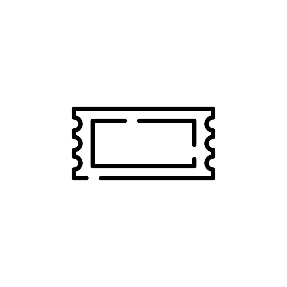Ticket, Pass, Event, Voucher Dotted Line Icon Vector Illustration Logo Template. Suitable For Many Purposes.