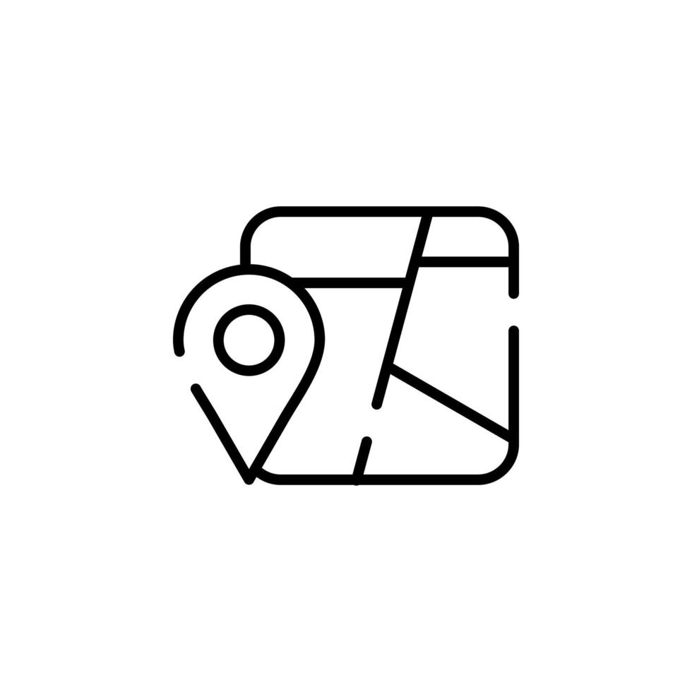 GPS, Map, Navigation, Direction Dotted Line Icon Vector Illustration Logo Template. Suitable For Many Purposes.