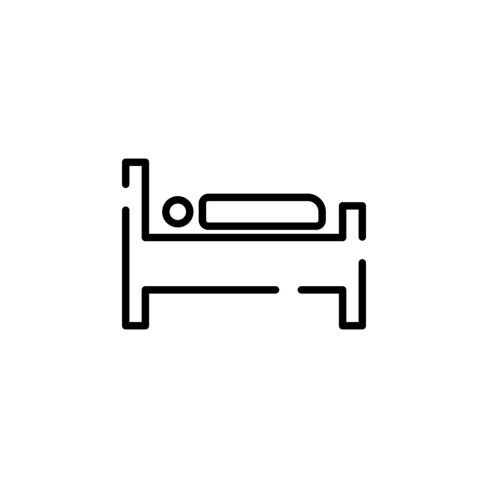 Sleep, Nap, Night Dotted Line Icon Vector Illustration Logo Template. Suitable For Many Purposes.