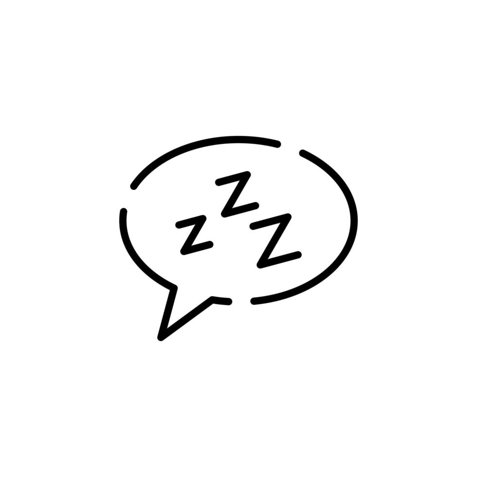 Sleep, Nap, Night Dotted Line Icon Vector Illustration Logo Template. Suitable For Many Purposes.