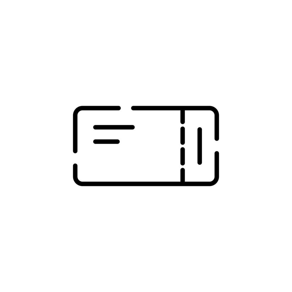 Ticket, Pass, Event, Voucher Dotted Line Icon Vector Illustration Logo Template. Suitable For Many Purposes.