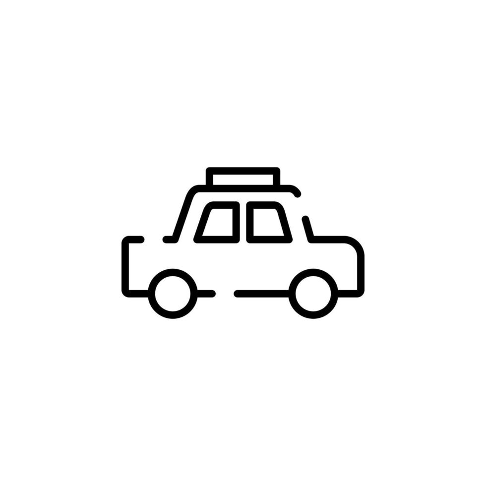 taxi, taxi, viaje, transporte línea punteada icono vector ilustración logotipo plantilla. adecuado para muchos propósitos.