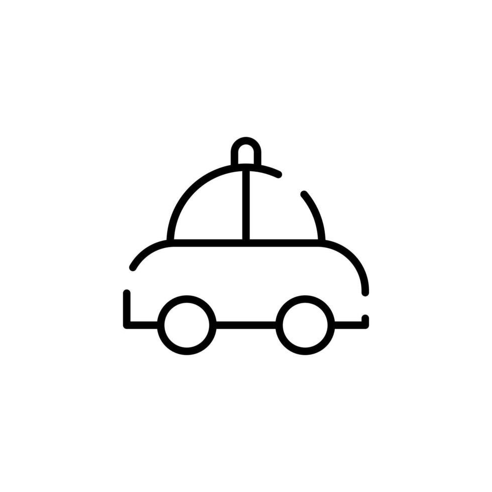 Cab, Taxi, Travel, Transportation Dotted Line Icon Vector Illustration Logo Template. Suitable For Many Purposes.