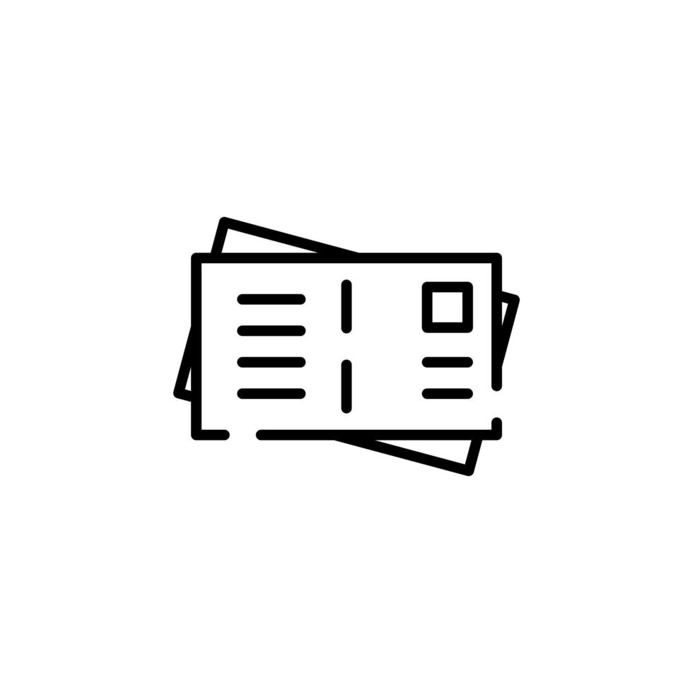Post, Letter, Mail, Postcard Dotted Line Icon Vector Illustration Logo Template. Suitable For Many Purposes.