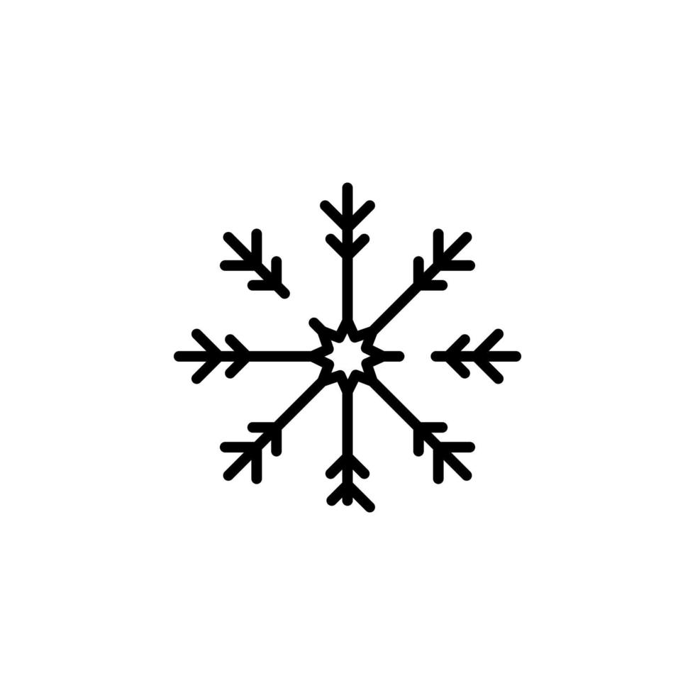 Winter, Snowfall, Snow, Snowflake Dotted Line Icon Vector Illustration Logo Template. Suitable For Many Purposes.