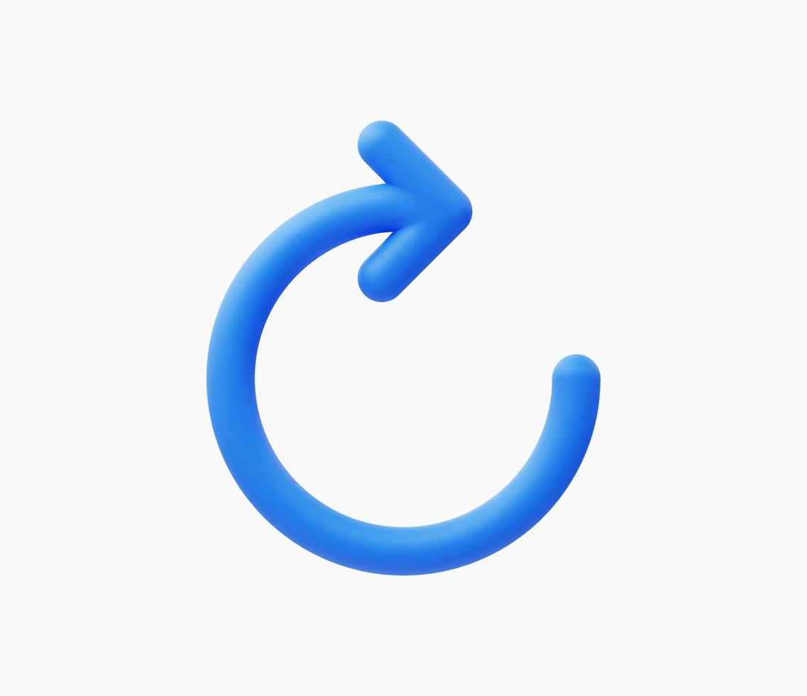 3d Realistic refresh icon vector Illustration