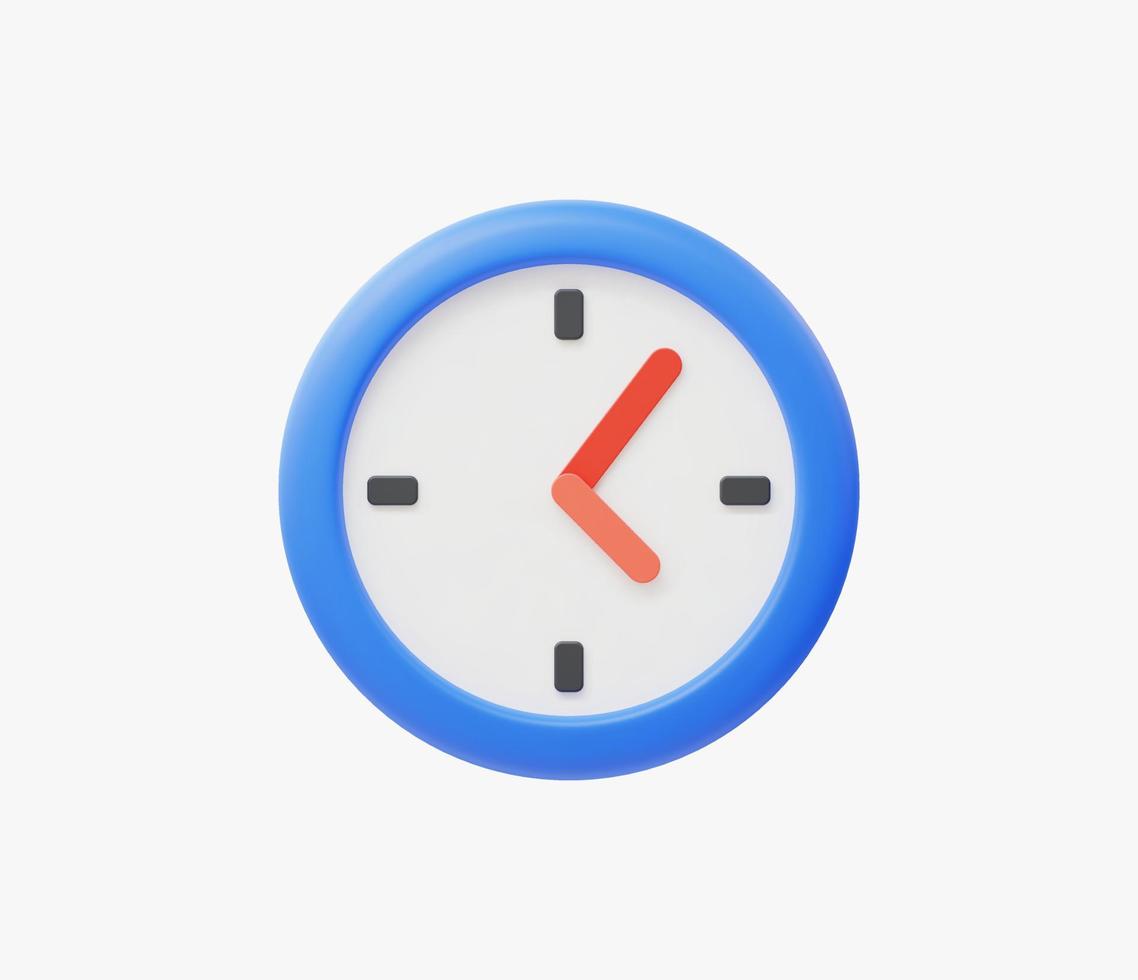 3d Realistic Clock Icon vector illustration.