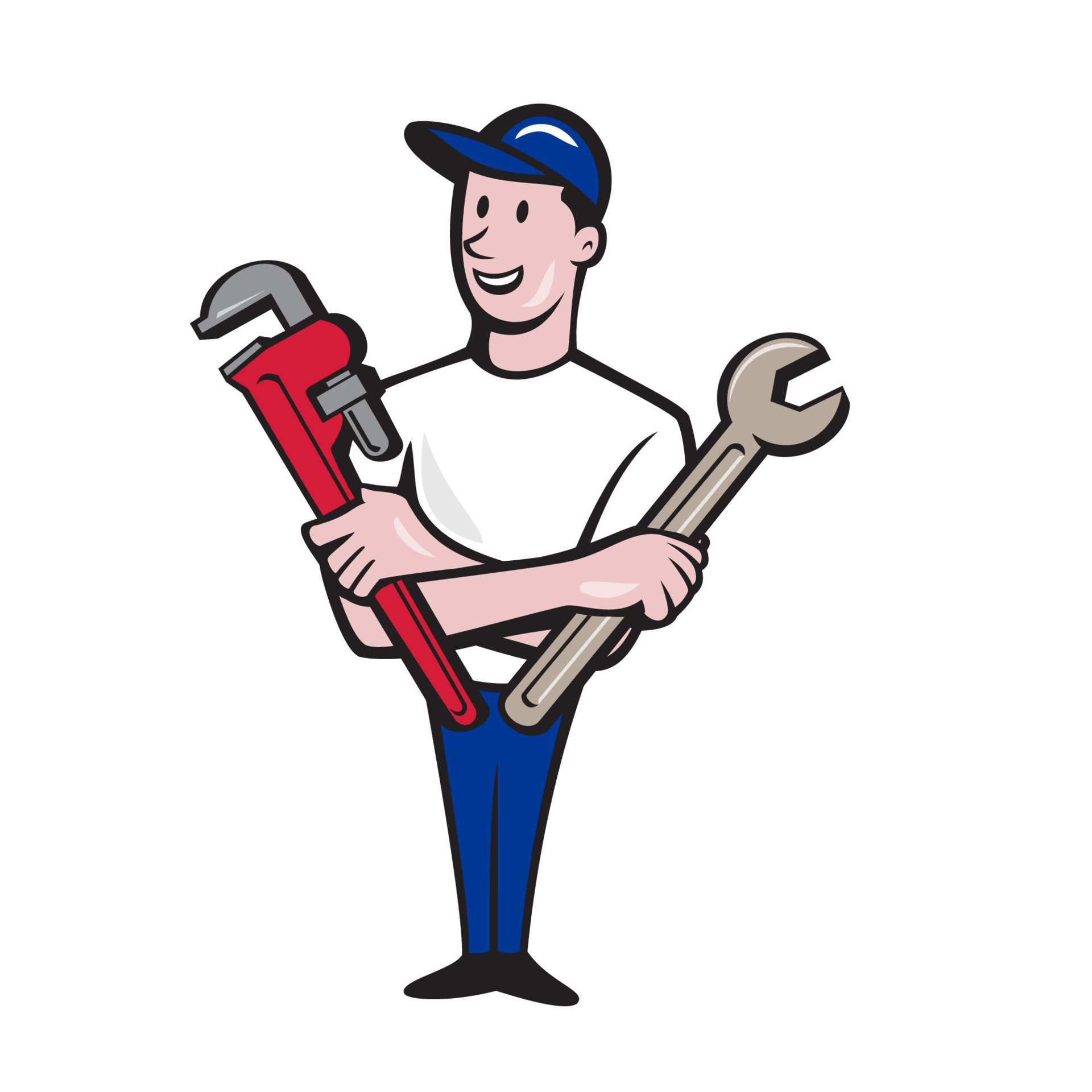 Handyman Spanner Monkey Wrench Cartoon 11495976 Vector Art at Vecteezy