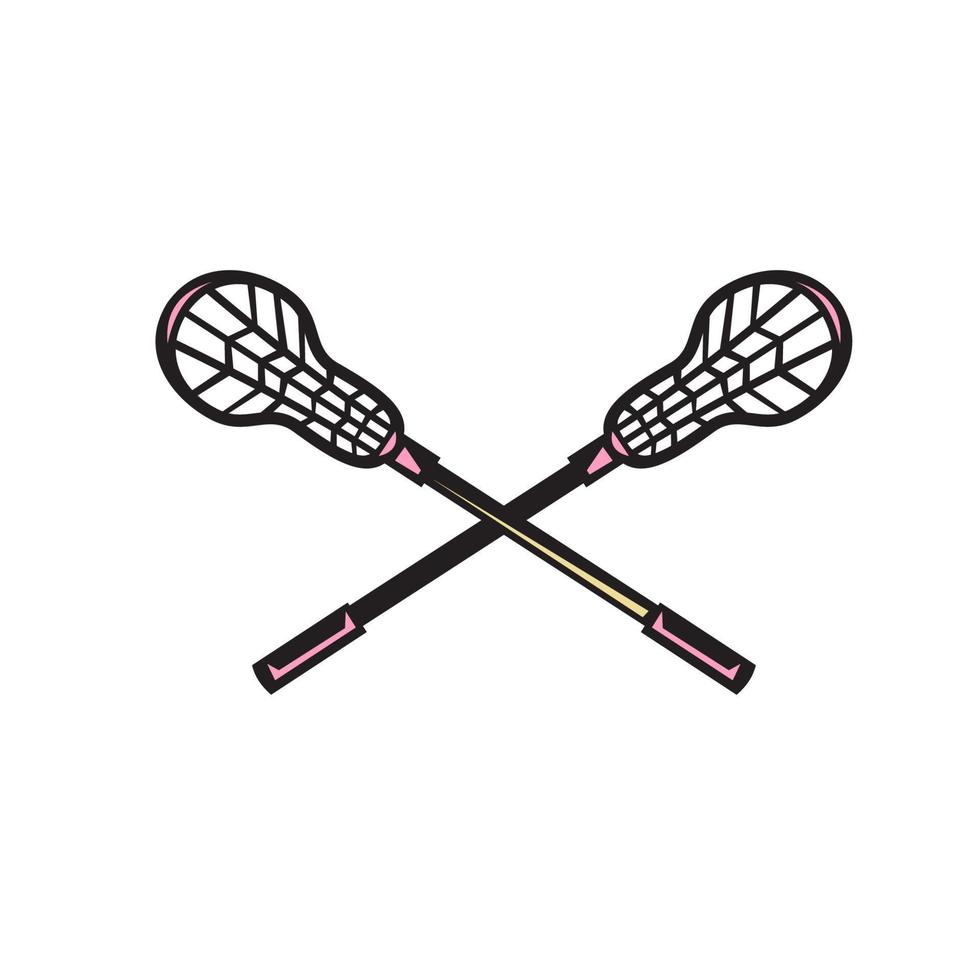 Lacrosse Stick Woodcut vector