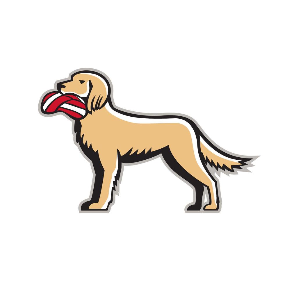 setter inglés perro desinflado voleibol círculo retro vector