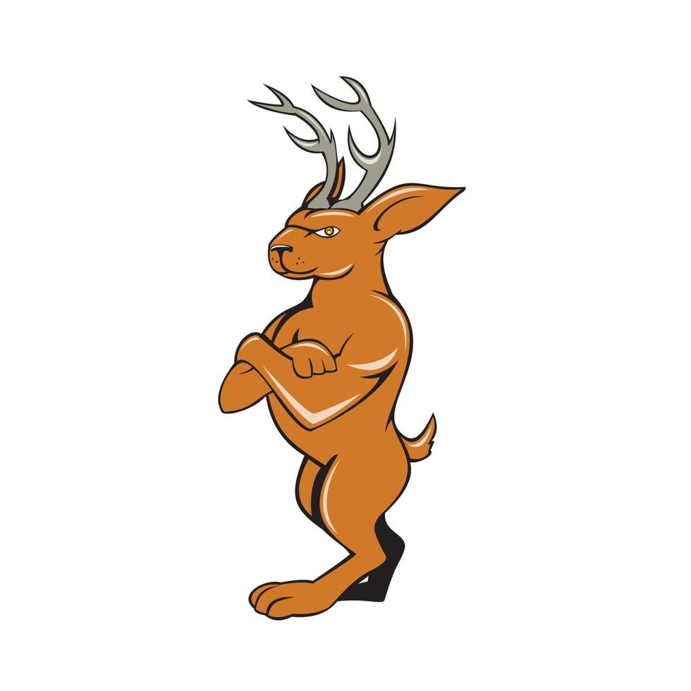 Jacklope Arms Crossed Standing Cartoon vector
