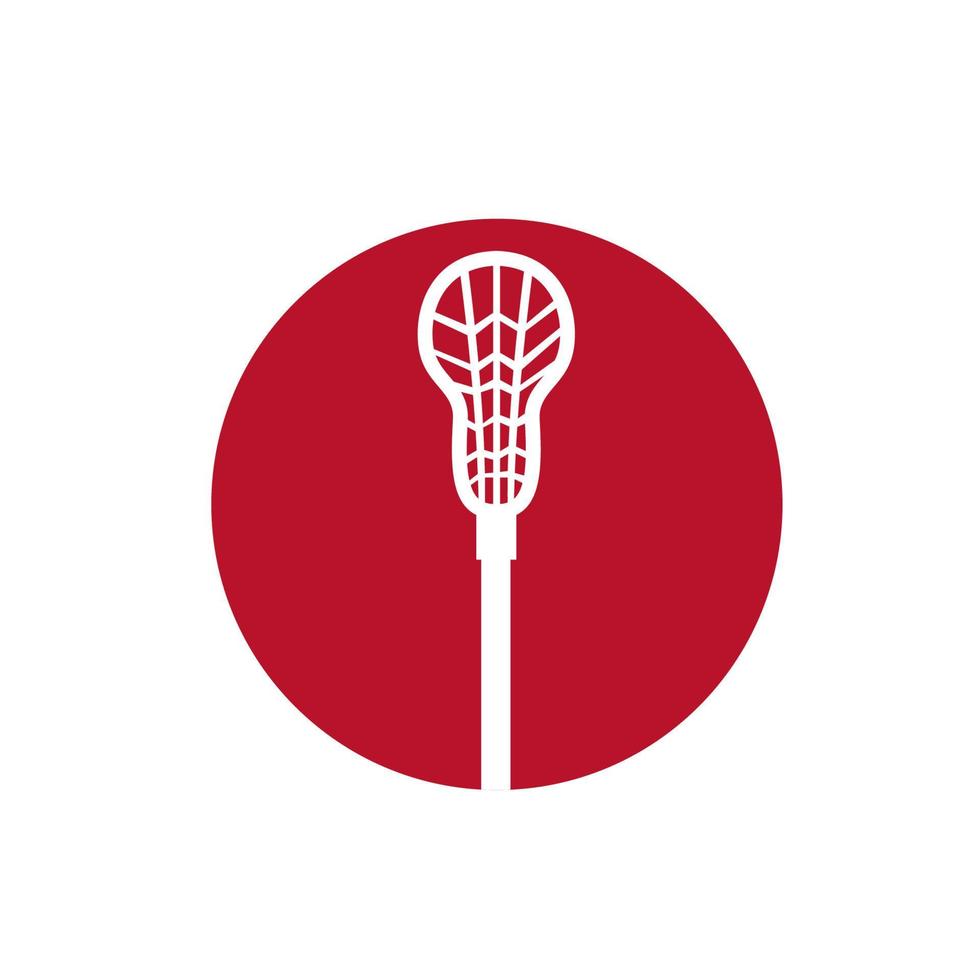 Lacrosse Stick Circle Icon vector