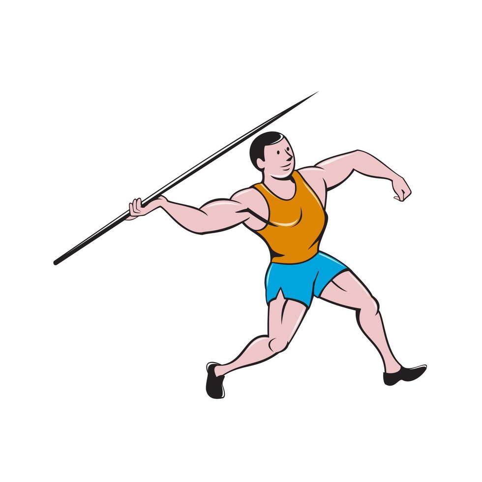 Javelin Throw Track and Field Cartoon vector