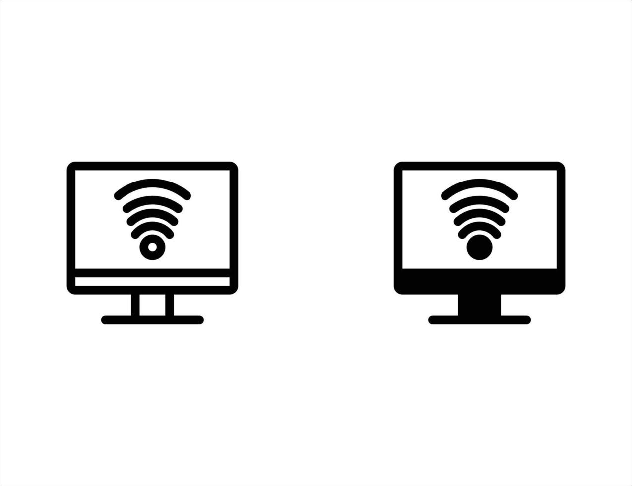 network connection icon. outline icon and solid icon 11496310 Vector
