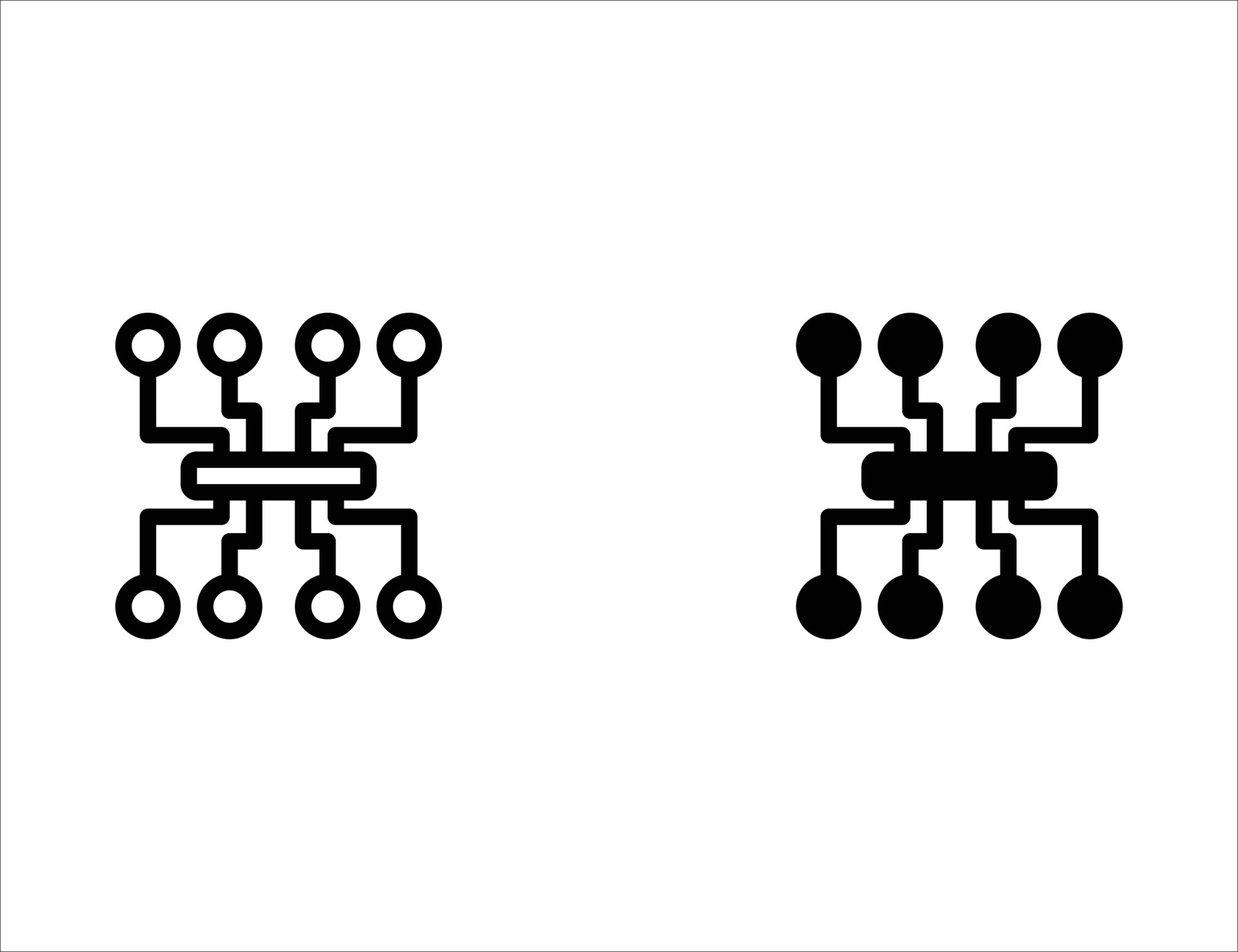 network connection icon. outline icon and solid icon 11496316 Vector