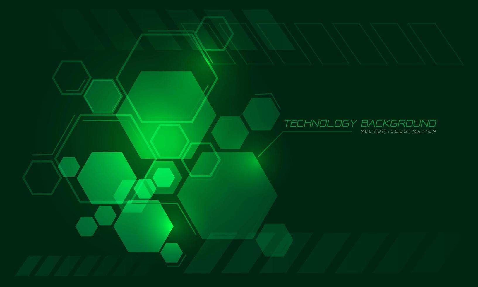 Abstract vector technology green hexagon geometric futuristic design modern creative background