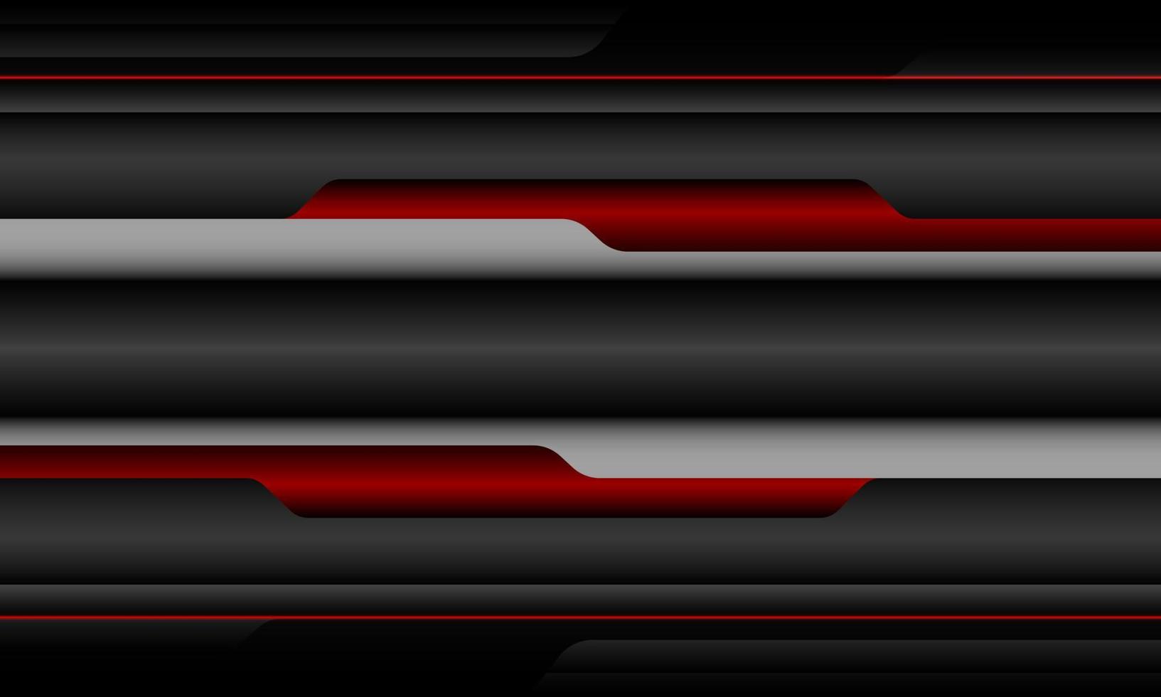 Abstract grey red metallic banner cyber geometric design modern futuristic technology background vector
