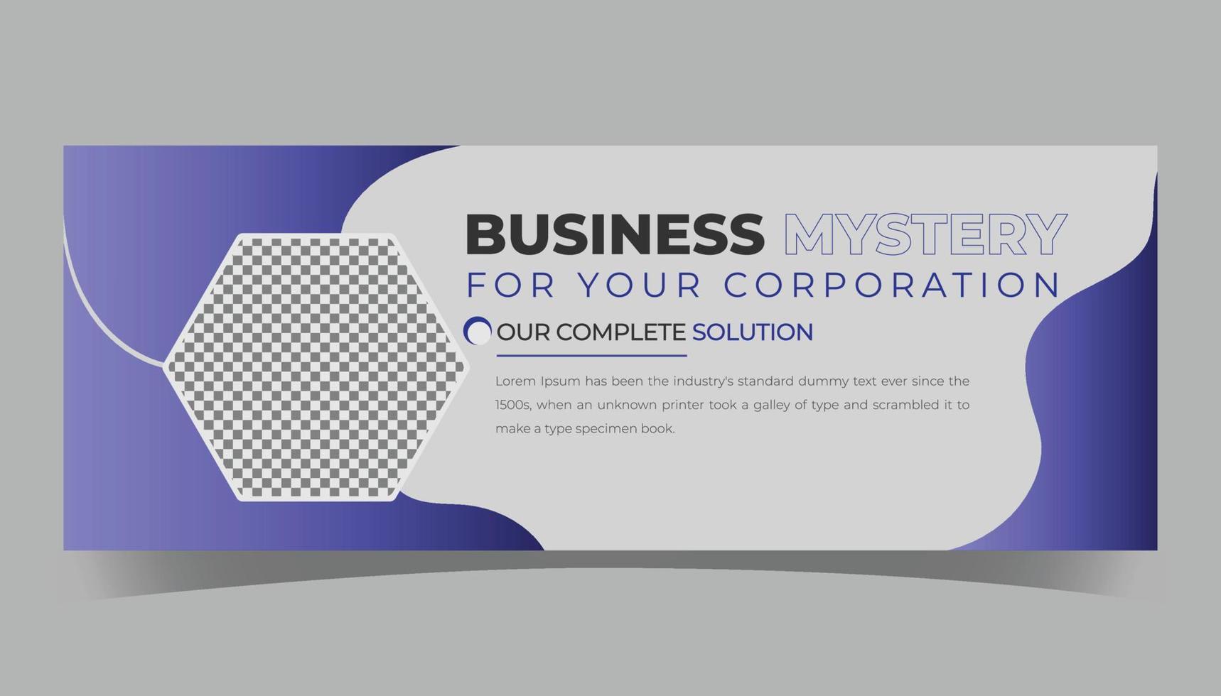 Corporate business facebook cover photo design template vector