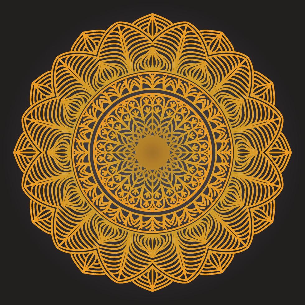 plantilla de fondo de diseño de mandala ornamental de lujo vector