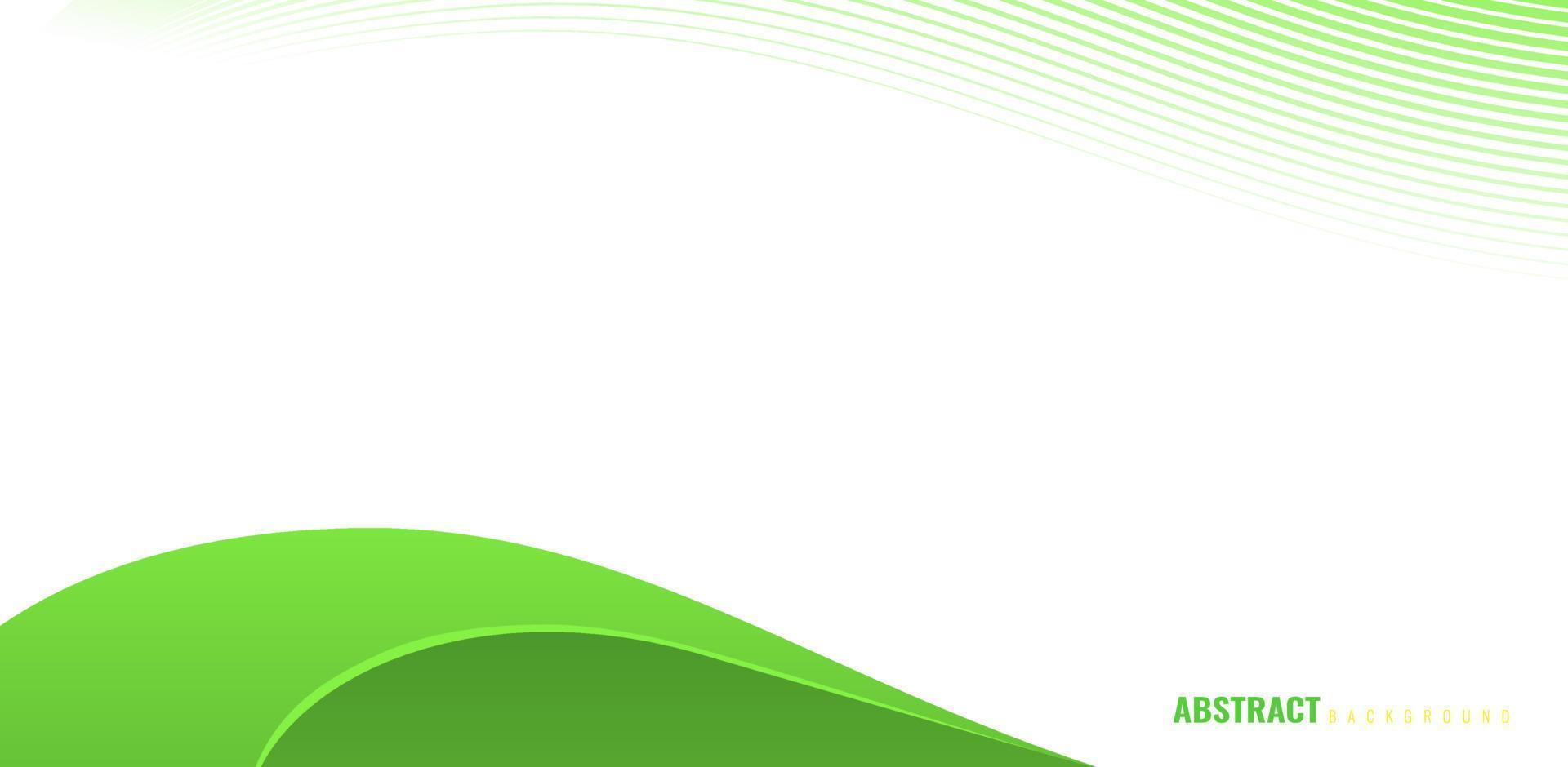 abstract green wave background template vector