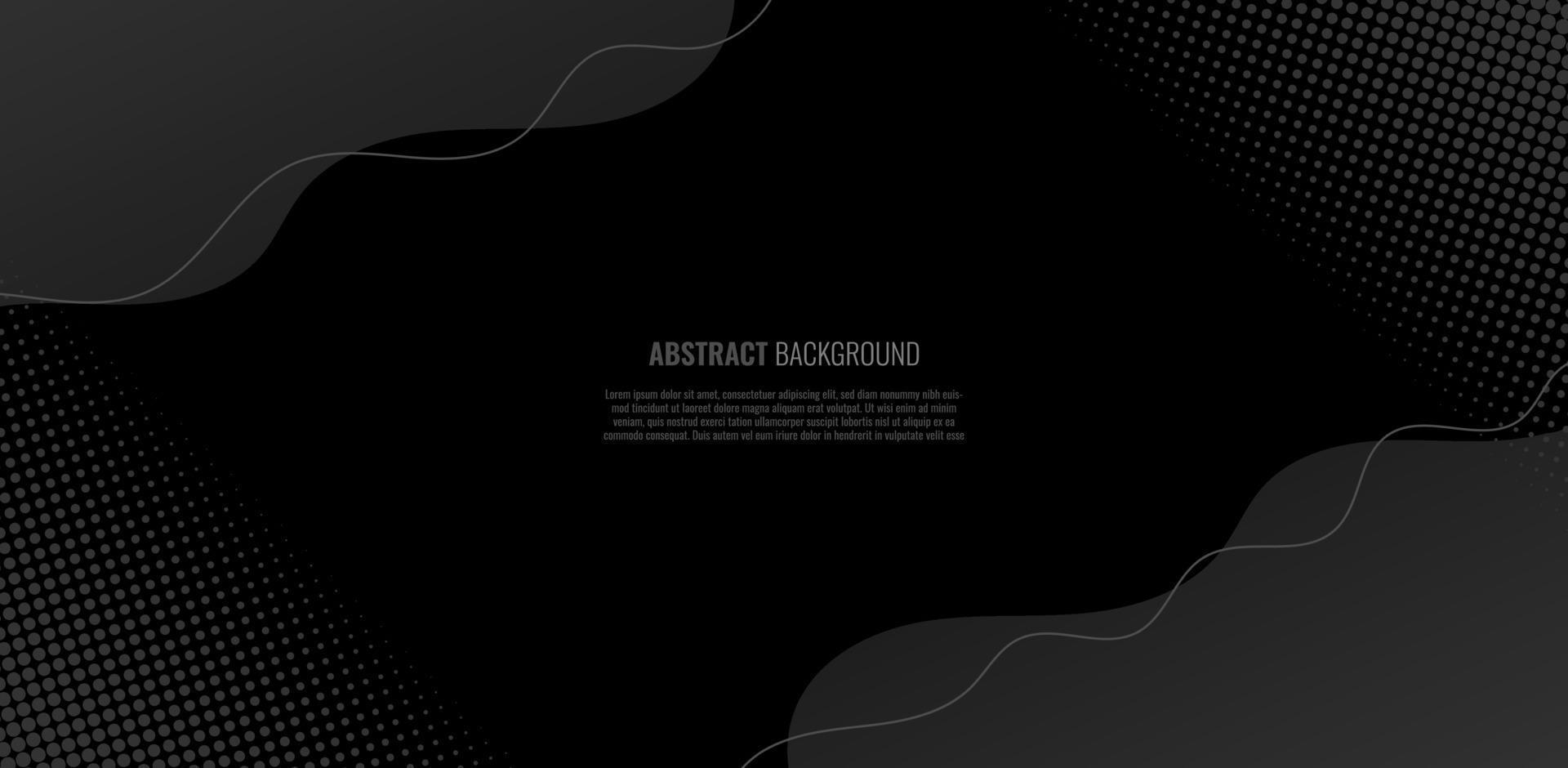 abstract black halftone background with memphis elements vector