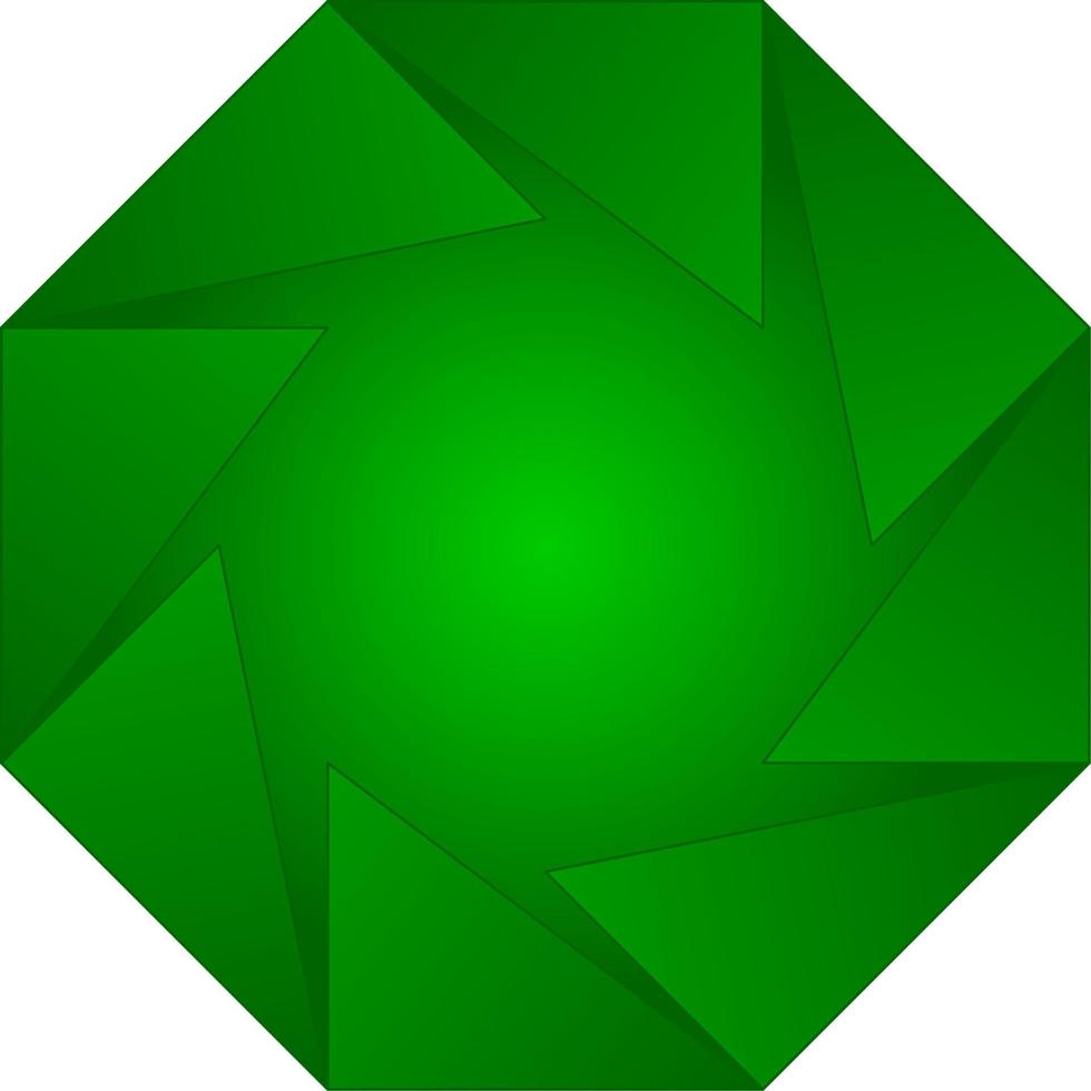 Green emerald gemstone vector