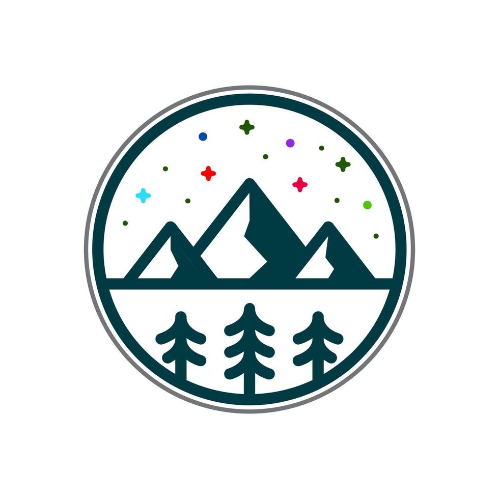 Logo Design Vector Mountain Landscape