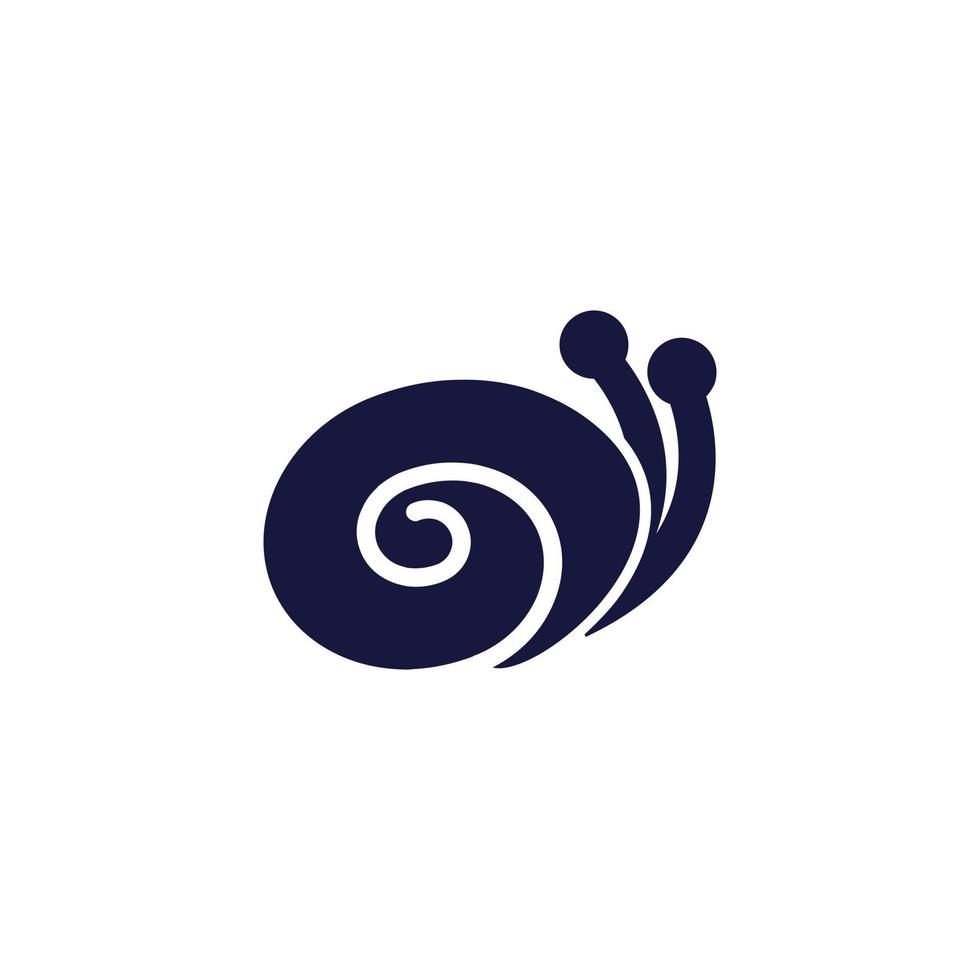 Spiral Combination With Snail,Elegant Minimalist Style Logo Design Editable vector
