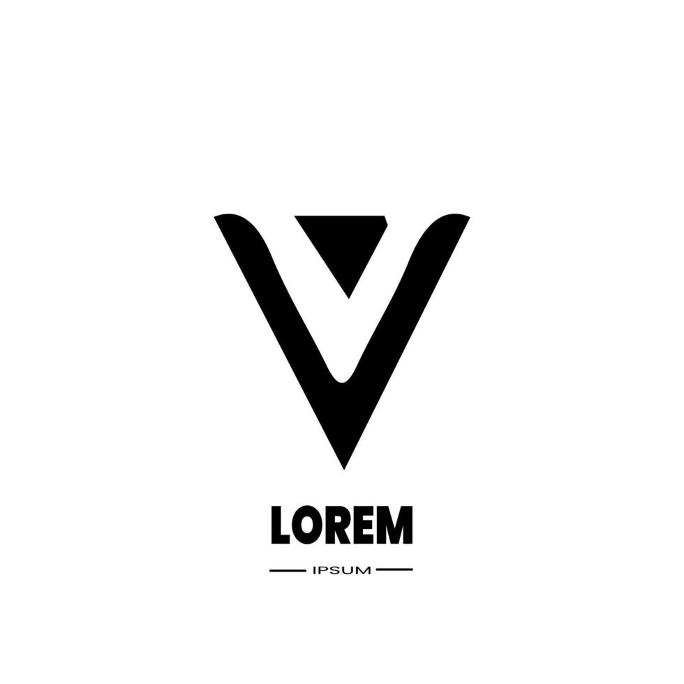 logo vector estilo geométrico negro moderno color