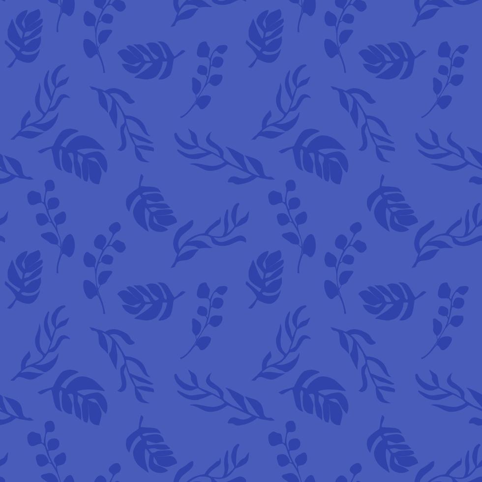Seamless green leaves pattern vector illustration. Nature background for wallpappers, fabric desing. Endless floral backdrop.